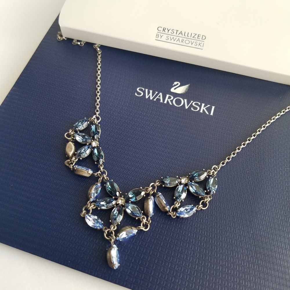Swarovski Crystallized Blue Necklace NWT - Picture 6 of 17